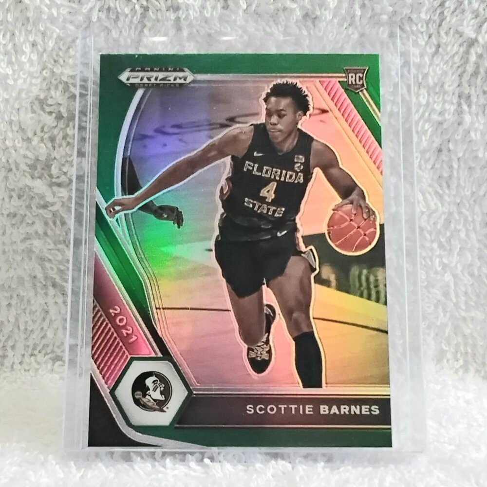 3/$25 Mint 2021 Panini Prizm Draft Picks Scottie Barnes Green Basketball Card 6!